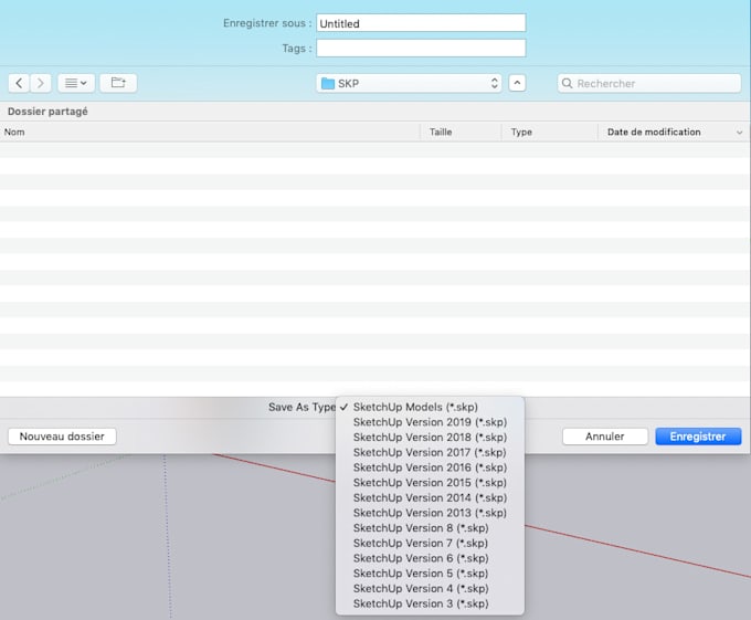 convert sketchup file to older version