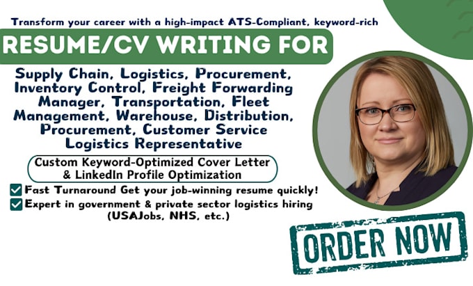 write supply chain, hr, forklift, fleet, logistics, product warehouse ats resume