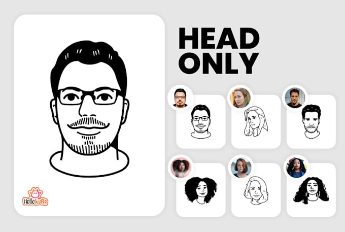 Draw minimalist cartoon avatar notion style for your social media by ...