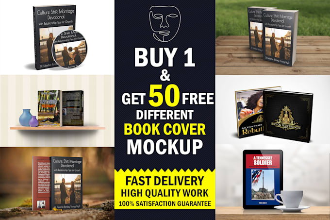 create 50 realistic 3d book cover mockup