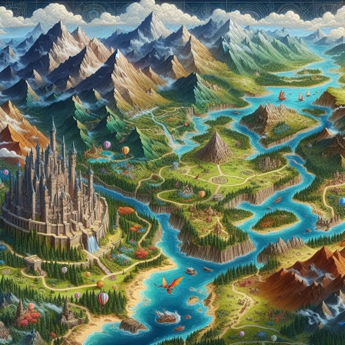 make a high quality digital fantasy map