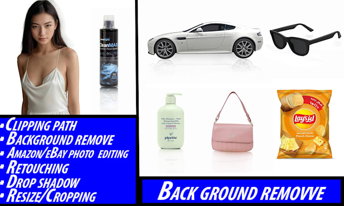 do background removal or remove objects, white, transparent, clipping path