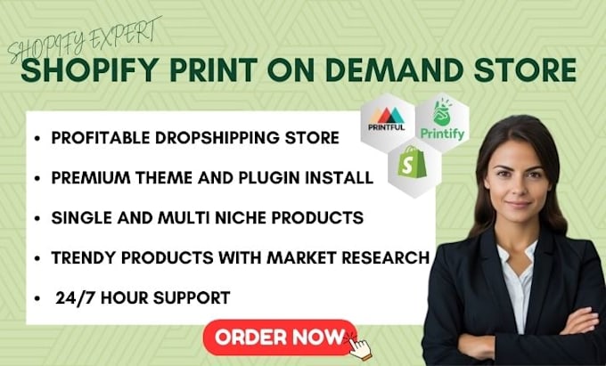 create print on demand shopify store with printful printify