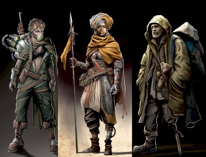 create realistic character and creature concept art