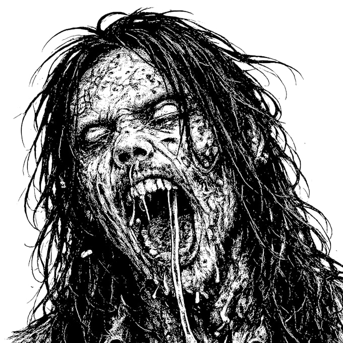 draw handdrawn deathmetal and blackmetal artwork