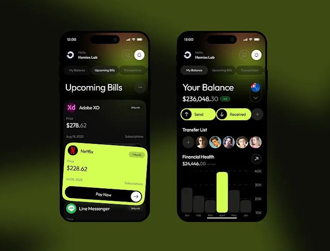 develop p2p payment app, investment app, virtual bank app, money transfer app