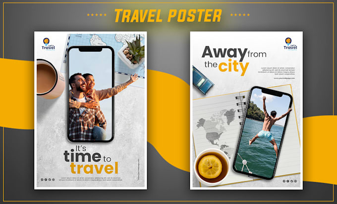 design a beautiful travel poster or flyer in 10 hours