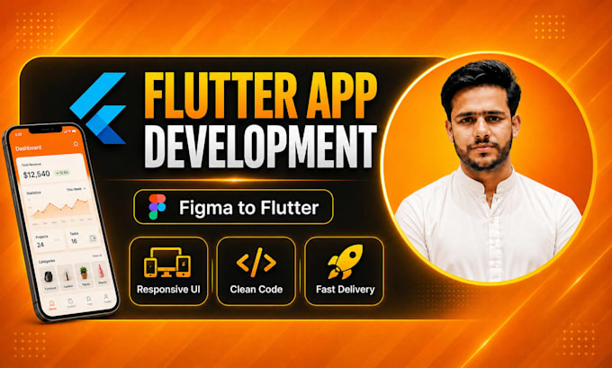 build mobile app as a  mobile app developer using flutter for android and ios