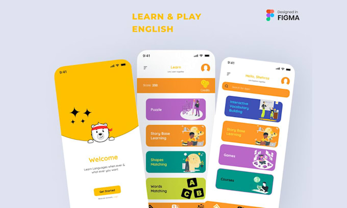 develop and design ai language learning app kid learning app translator app