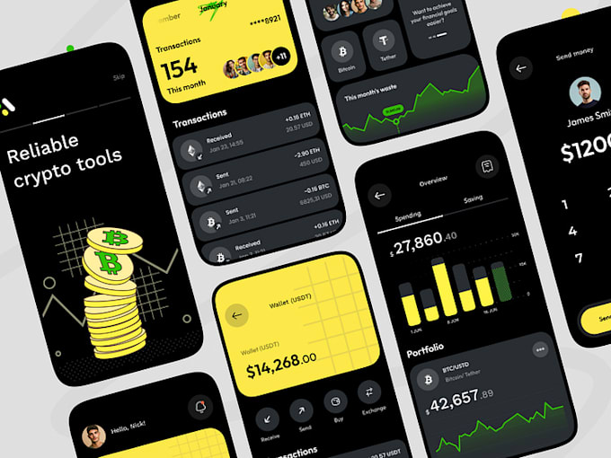 Develop crypto wallet app, mobile app development fintech payment app ...