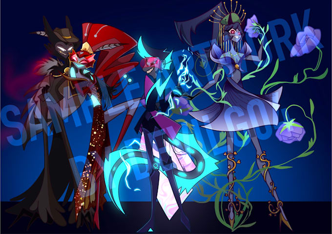 draw your oc in hazbin hotel and helluva boss style