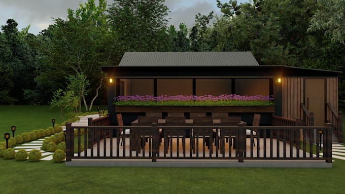 landscape design, backyard, swimming pool, and render images
