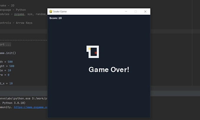 Create simple game in python using pygame by Nighthawk665 | Fiverr