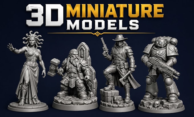 sculpt 3d miniature model warhammer 40k dnd tabletop 3d figurine for 3d printing