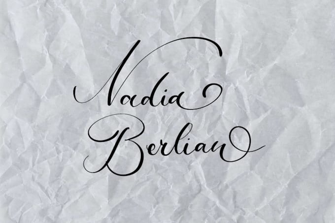 do custom name or initial digital lettering for keepsake