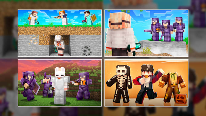create a custom 2d minecraft thumbnail