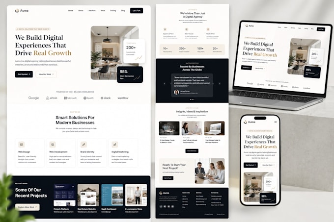 create a custom wordpress website design with elementor or custom theme