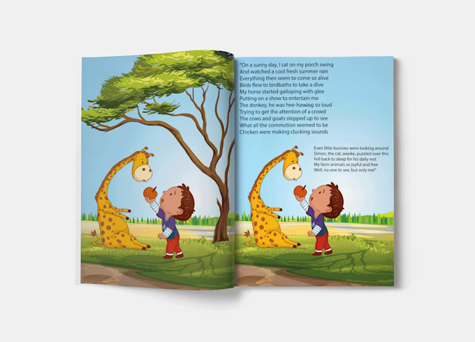 do children story book illustration
