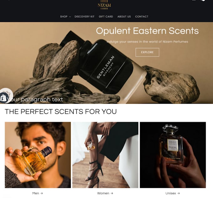 redesign shopify website for your luxury brand
