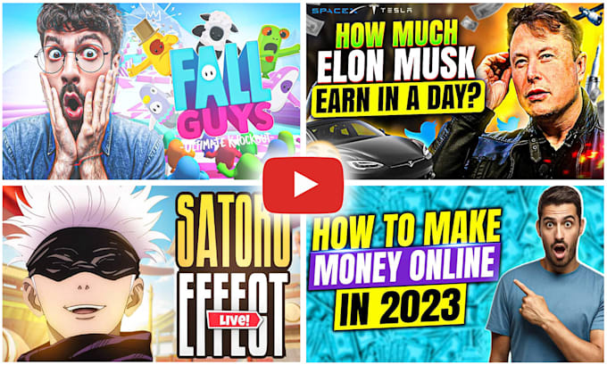create click worthy attractive youtube thumbnail