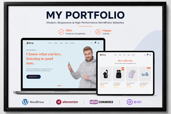 design, develop and customize wordpress website with elementor pro