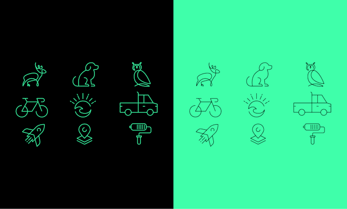 design an amazing, custom line art icon set