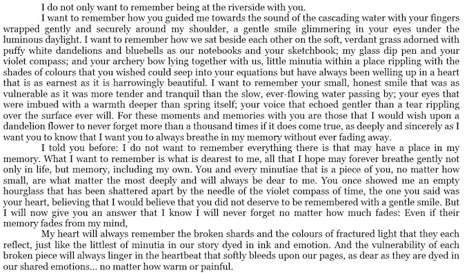 interweave for your heart a sad, poignant story
