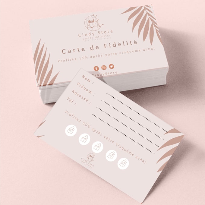 make your professional business card ,loyalty card is pretty