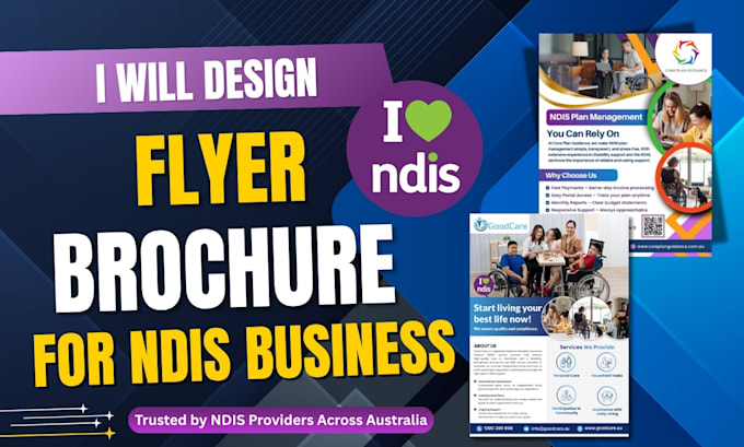 design ndis flyers and brochures for australian ndis services
