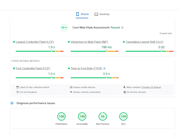do 90plus wordpress pagespeed score or no payment