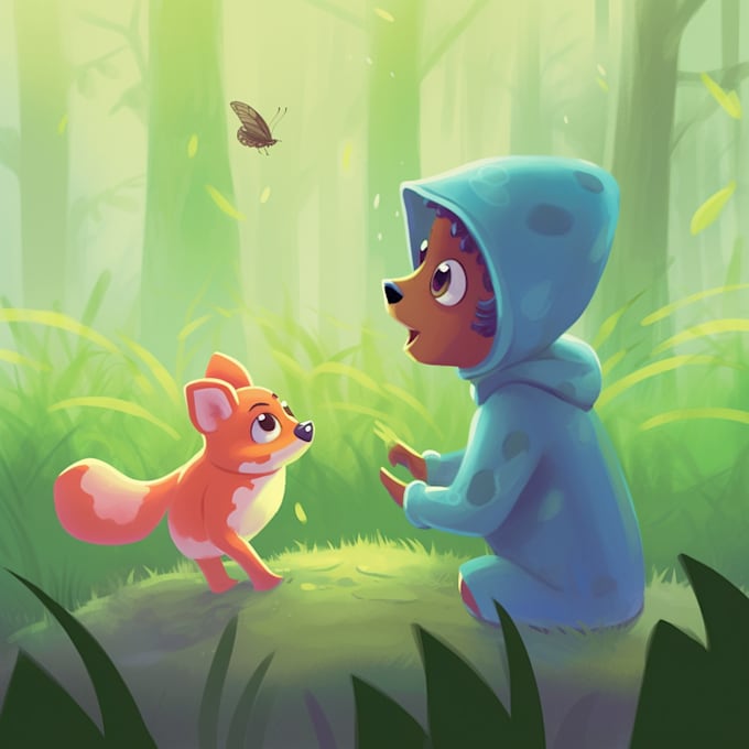 create children book illustration, children book illustration
