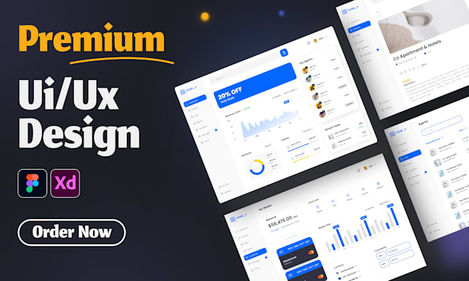 do modern uiux website design, mobile app nd dashbord design