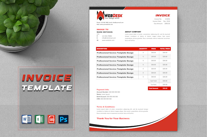 design invoice  for your business