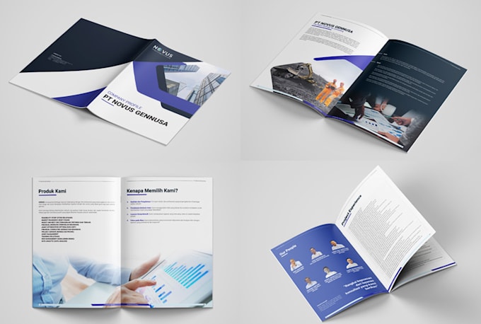 do book layout design, company profile or annual report