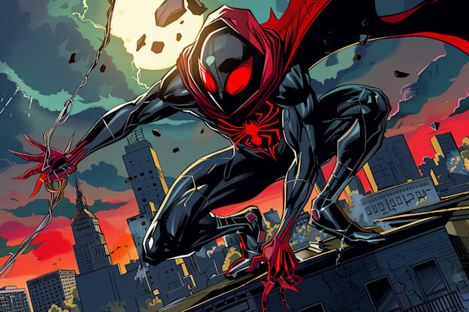 color your illustration for books or comics