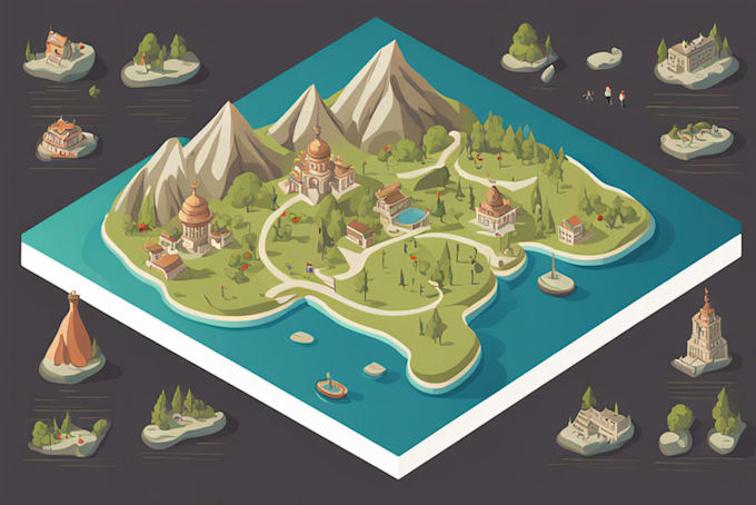 Draw a unique vector or isometric map by Claytorce | Fiverr