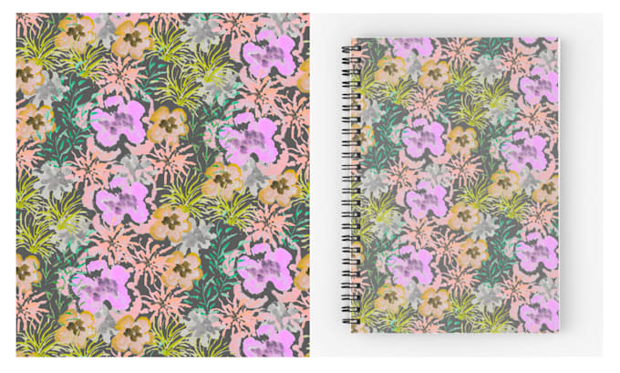 create unique hand drawn or watercolor seamless patterns