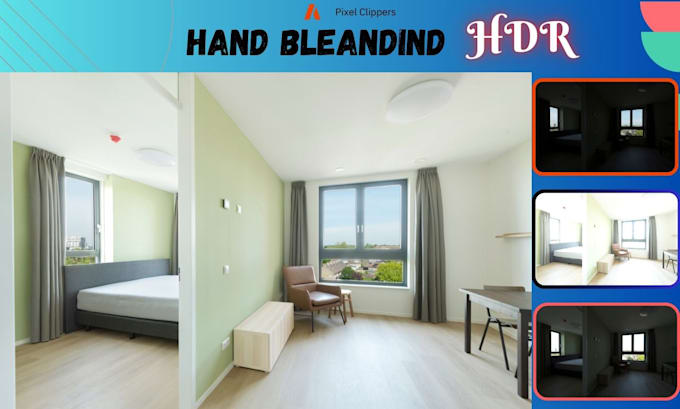 do retouching real estate hdr photo bleanding