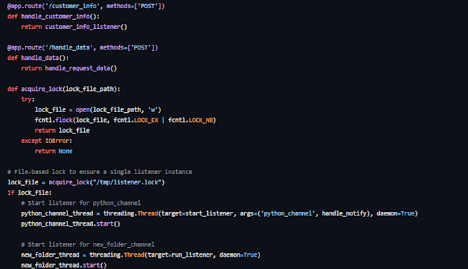 develop an API for you using python with flask or django