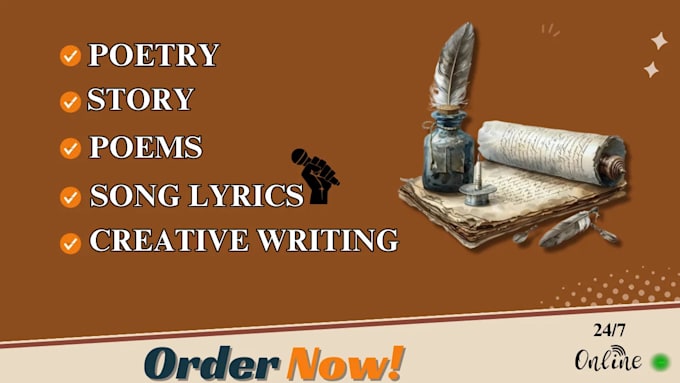 write poetry, stories and creative content for you