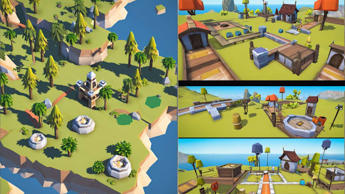 Design unity game environment, level design in unity 3d, 3d game ...