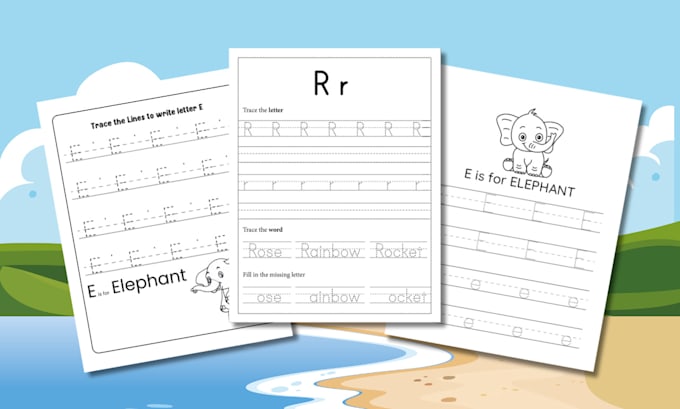 Do handwriting practice book letter tracing worksheets for kdp by