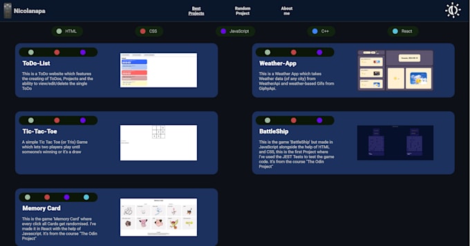 do a portfolio website