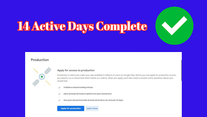 provide 25 testers for publishing your app properly and immeditely