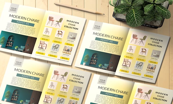 create modern catalog and magazine design