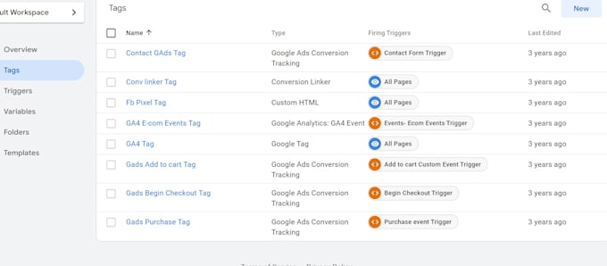 set up facebook conversion API, ga4, GTM, and serverside tracking