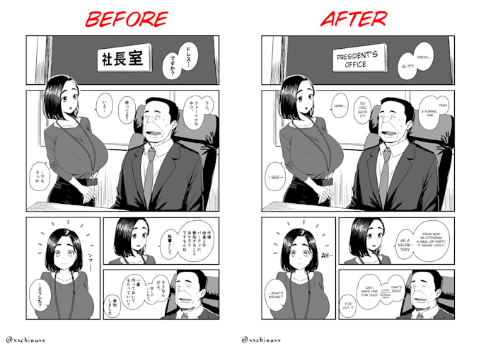 clean, typeset, and redraw manga, doujin, webtoon, and more