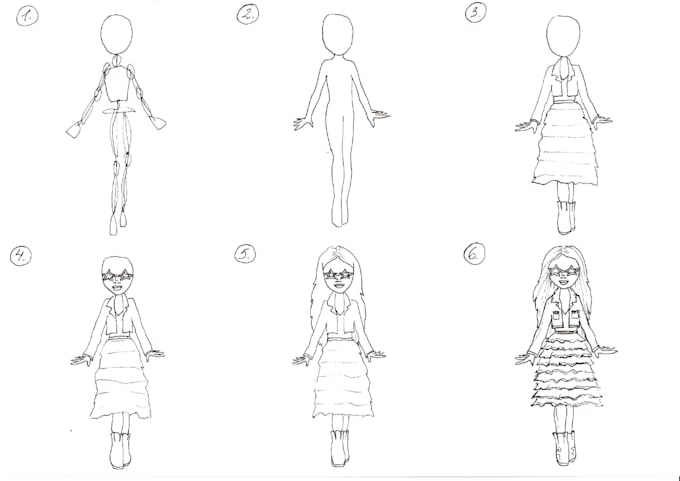 draw step by step fashion tutorial
