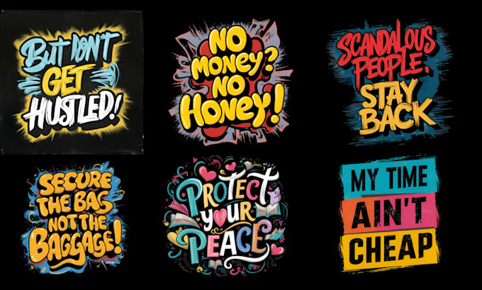 design unique typography t shirts with custom text