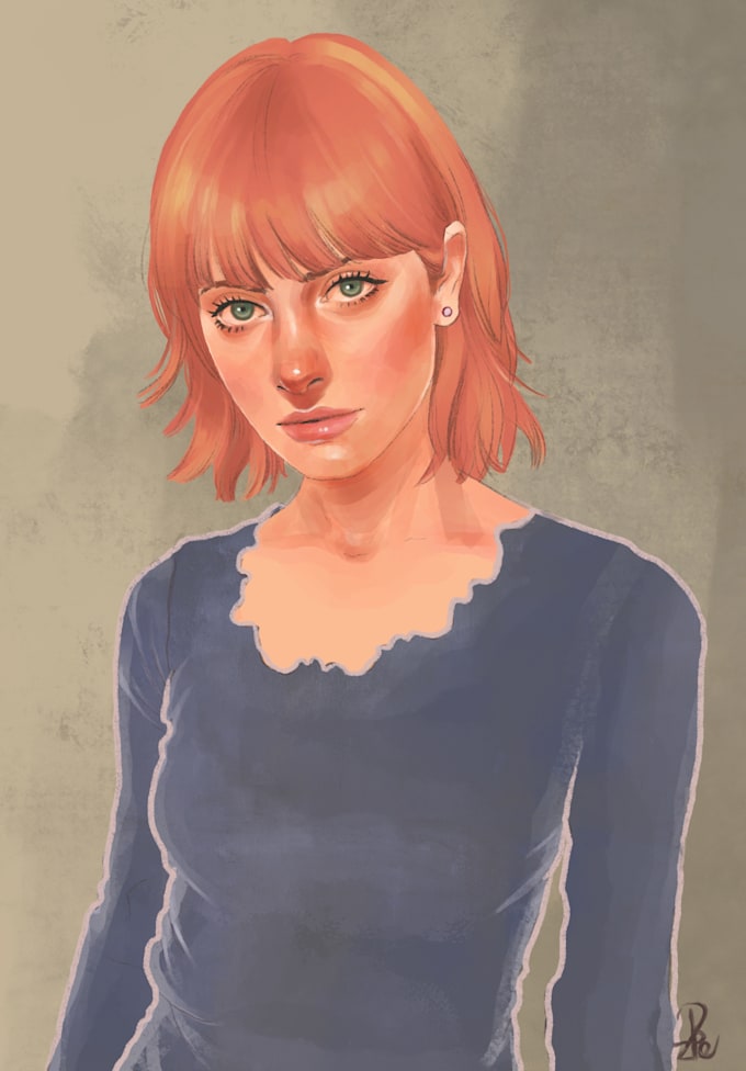paint a professional portrait in vintage style